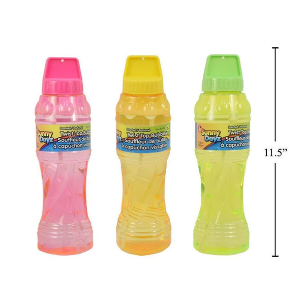 Sunny Dayz Twist Top Scented Bubbles 33oz (Asst Colours)