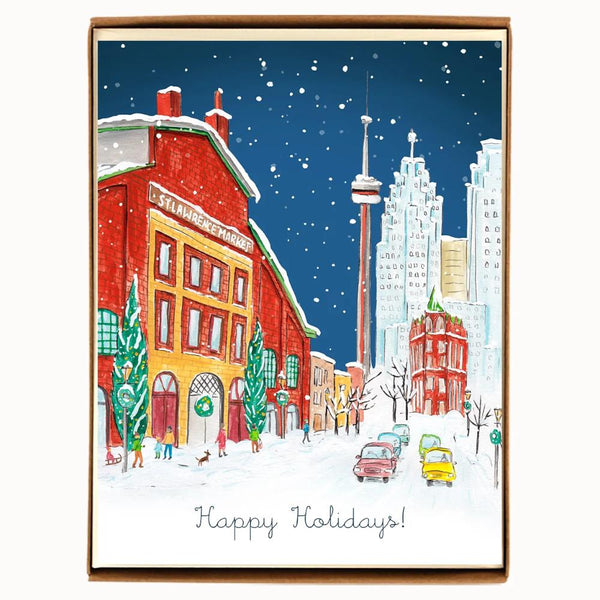 The Paperhood Toronto Boxed Holiday Cards 8pk St. Lawrence Market