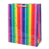 Paper Trendz Gift Bag, Large - Rainbow Stripes