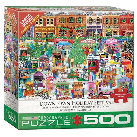 Eurographics 500pc Puzzle - Downtown Holiday Festival