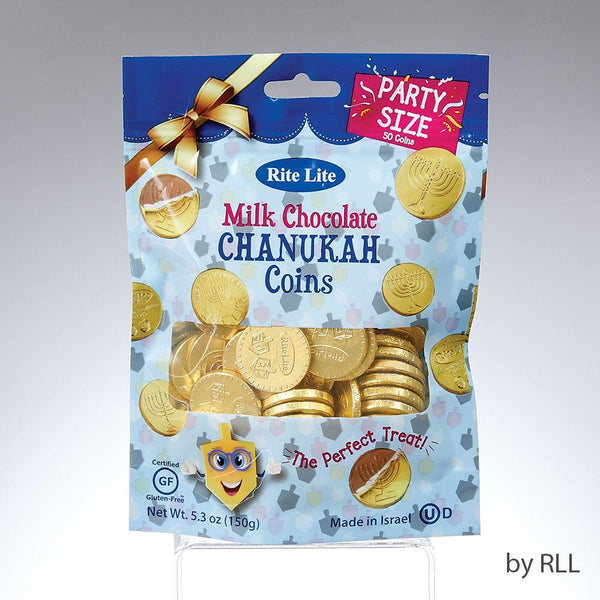 Rite Lite Milk Chocolate Gelt Chanukah Coins 50pk Party Size