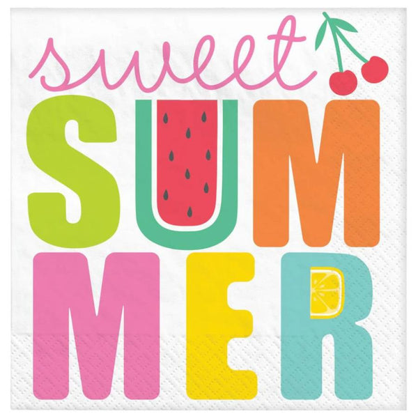 Amscan Lunch Napkins 16pk - Sweet Summer