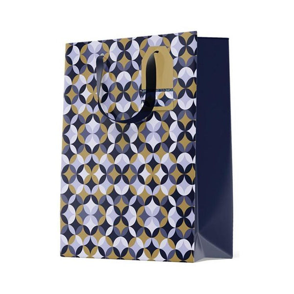Paper Trendz Gift Bag, Medium - Blue Circles