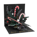 Up With Paper Pop-up Greeting Card - Candy Cane Bouquet