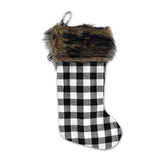 Santa's Studio Plaid Christmas Stocking