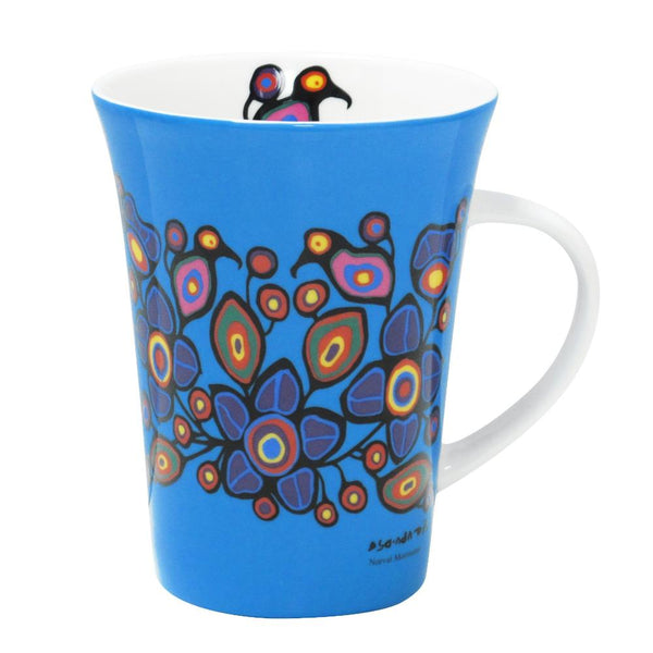 Oscardo Porcelain Mug - Norval Morrisseau: Flowers and Birds (Ó)