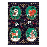 Museums & Galleries Boxed Holiday Cards 8pk Christmas Forest Noel