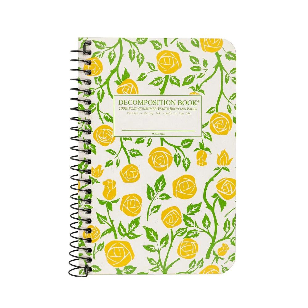 Decomposition Pocket Notebook, Coilbound - Roses – Midoco Art & Office ...