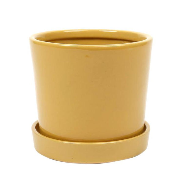 CTG Truu Design Ceramic Planter With Attached Saucer (Ì)