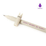 Legami Erasable Gel Pen - Bunny, Purple Ink