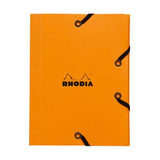 Rhodia Document Folder with Elastic Closure, Small Orange
