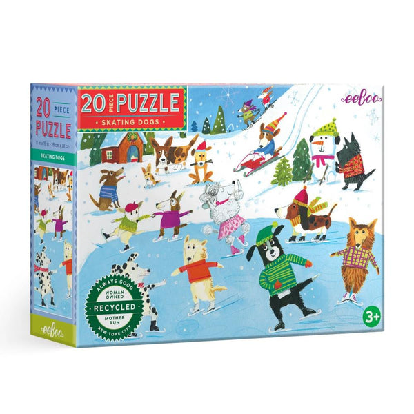 eeBoo 20pc Puzzle - Skating Dogs