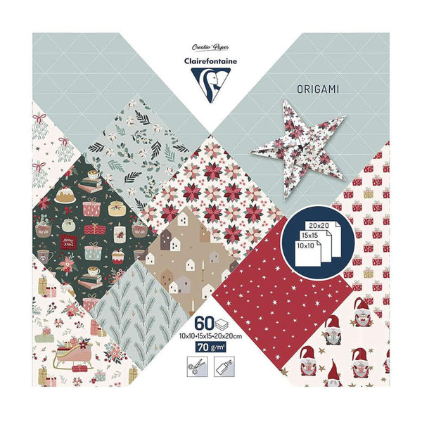 Avenue Mandarine Origami Paper Holiday Pattern 60-pack
