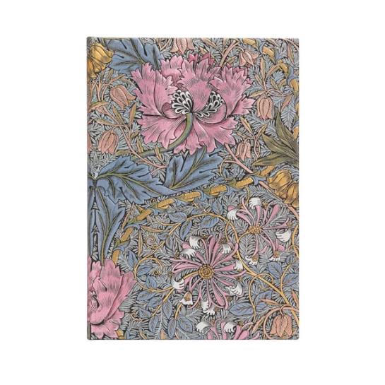 Paperblanks Lined Journal, Midi - Morris Pink Honeysuckle