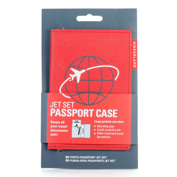Kikkerland Red Jet Set Passport Case