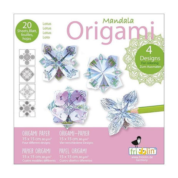 Fridolin Colouring Origami - Mandala Lotus