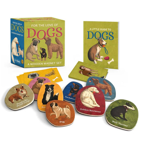 Running Press For the Love of Dog Wooden Magnet Set