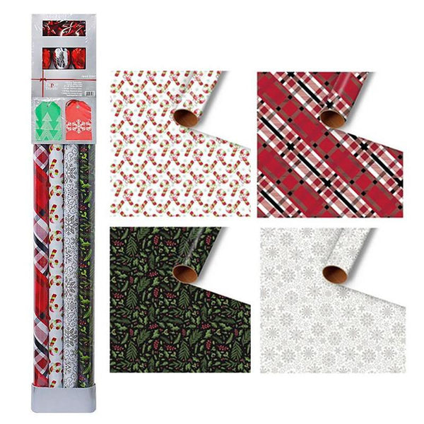 Paper Trendz Christmas Gift Wrap Kit 15pc Set, Assorted