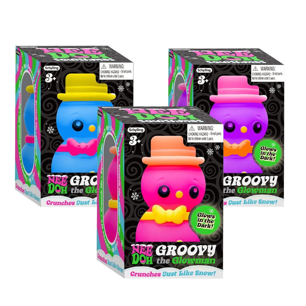 Schylling NeeDoh Squishmas Groovy The Glowman, Assorted – Midoco Art ...