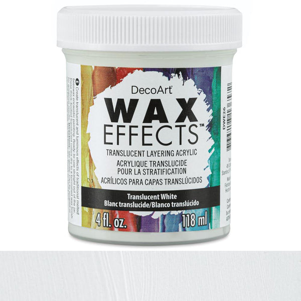 DecoArt Wax Effects Translucent Layering Acrylic 4oz - Translucent White
