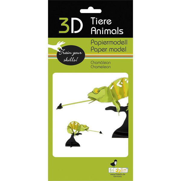Fridolin 3D Animals Paper Model - Chameleon