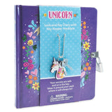 Peaceable Kingdom Locking Diary with Charm Necklace - Unicorn