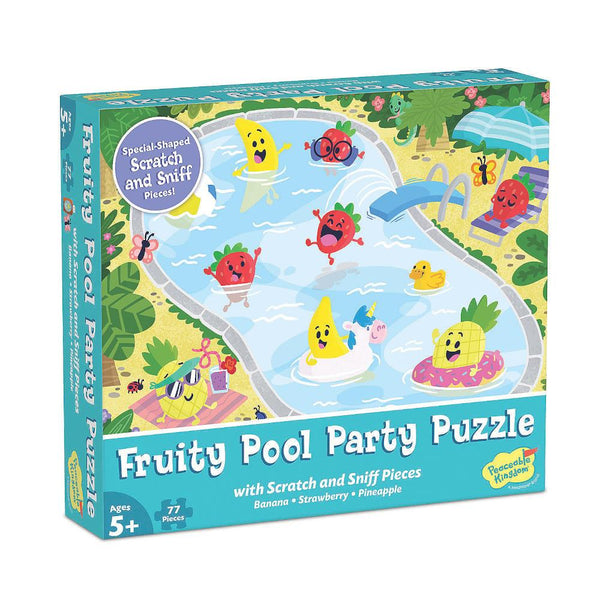 Peaceable Kingdom 77pc Scratch & Sniff Puzzle - Fruity Pool Party