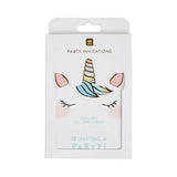 Talking Tables Party Invitations 8pk - Unicorn