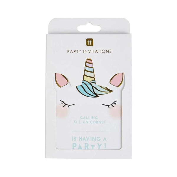 Talking Tables Party Invitations 8pk - Unicorn