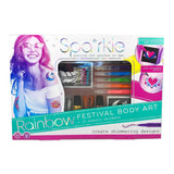 Bright Stripes Spa*rkle Rainbow Festival Body Art Kit
