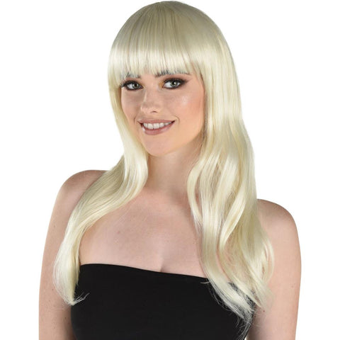 Amscan Halloween Costume Wig - Blonde Straight Bangs