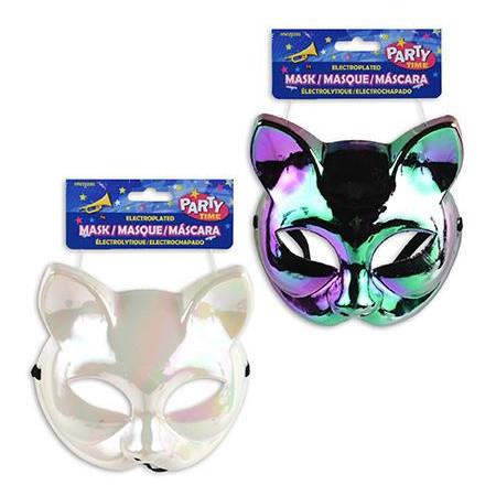 Party Time Costume Mask - Electroplated Cat