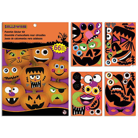 Selectum Halloween Pumpkin Face Decorating Stickers
