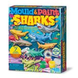 4M Mould & Paint Sharks Magnet & Badge Kit