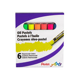 Pentel Arts Oil Pastels 6pk, Fluorescent
