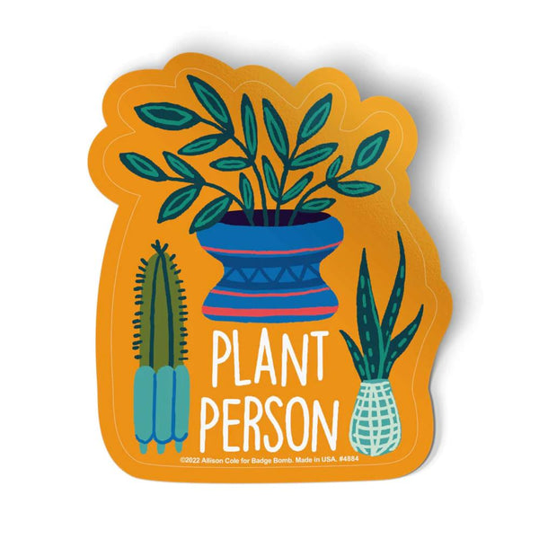 Badgebomb Big Sticker -- Plant Person