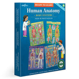 eeBoo Ready to Learn - Human Anatomy 4-Puzzle 48pc Set