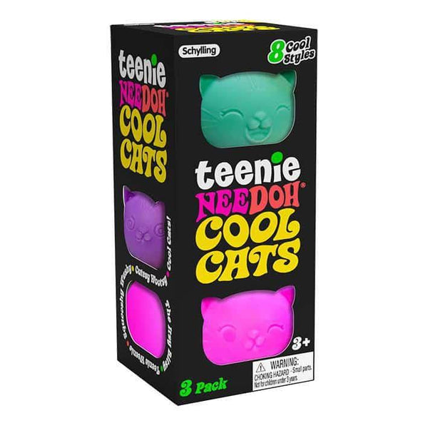 Schylling NeeDoh Teenie Cool Cats Stress Ball 3pk Blind Pack