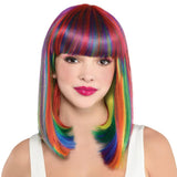 Amscan Halloween Costume Wig - Rainbow, Shoulder Length