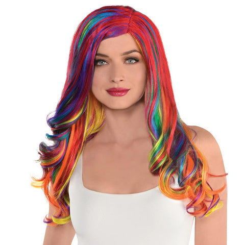 Amscan Halloween Costume Wig - Rainbow, Long