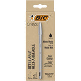 Bic Cristal Metal Ballpoint Pen w/ Refills