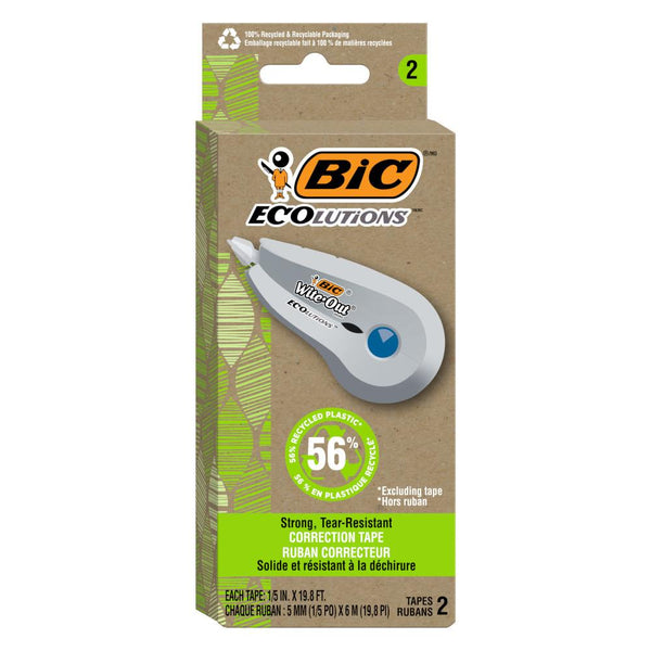 Bic EcoLutions Wite Out 2pk