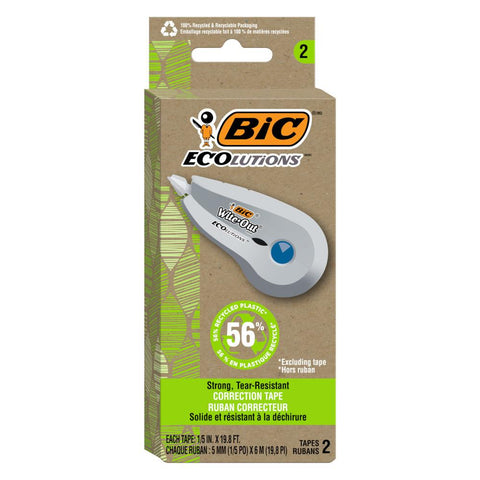 Bic EcoLutions Wite Out 2pk
