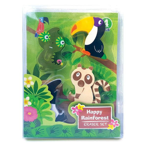The Piggy Story Eraser Set - Happy Rainforest
