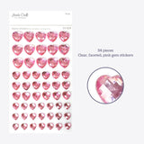 Angels Craft Rhinestone Stickers - Pink Hearts