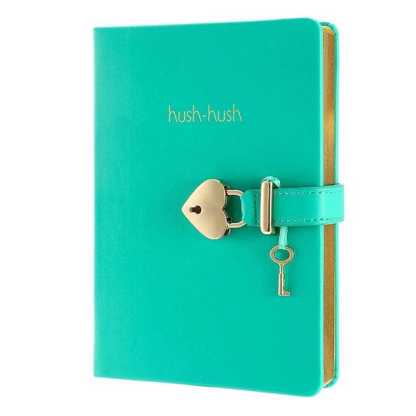 Victoria's Journals Heart Lock Diary - Hush Hush Mint