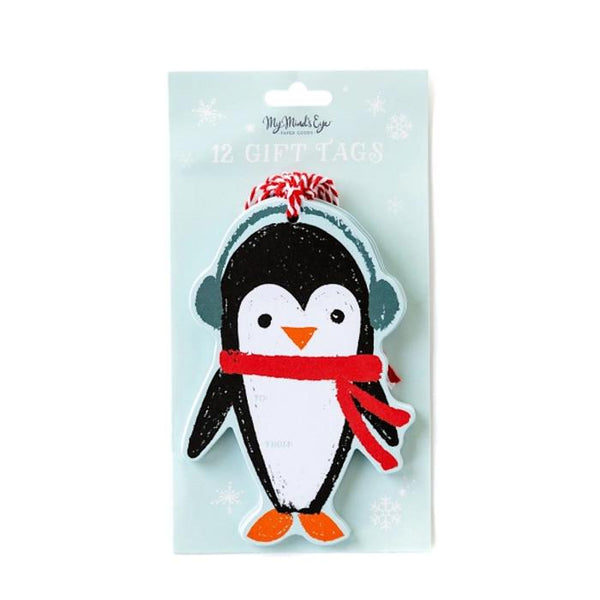 My Mind's Eye Over-Sized Gift Tags 12pk - Penguin