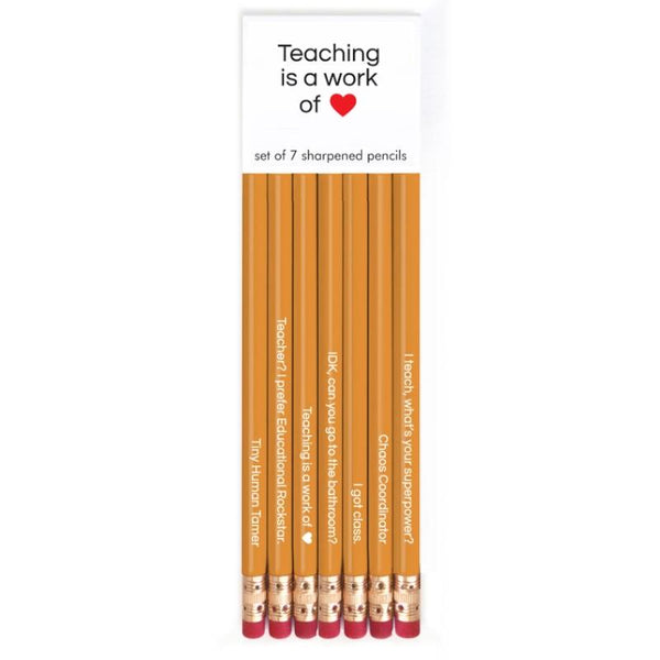Snifty Pencil Set - Teaching Is A Work Of Heart