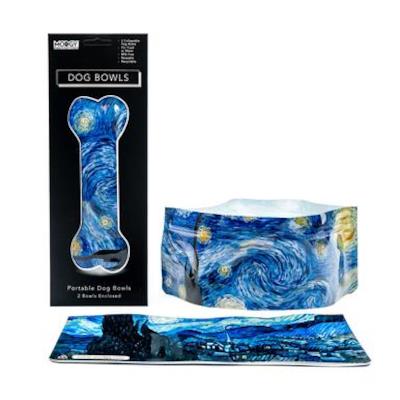 Modgy Expandable Dog Bowl - Van Gogh: Starry Night
