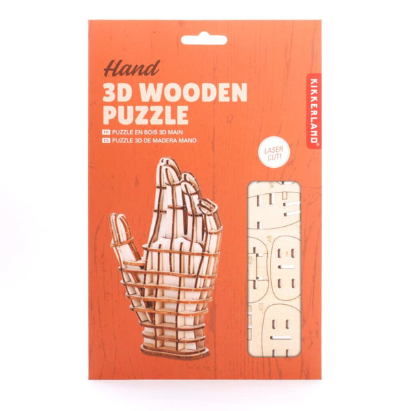 Kikkerland 3D Wood Puzzle - Hand